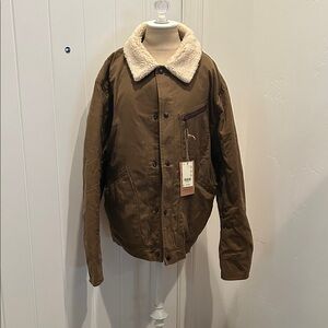 Schott Brown Rancher Jacket with Sherpa Collar